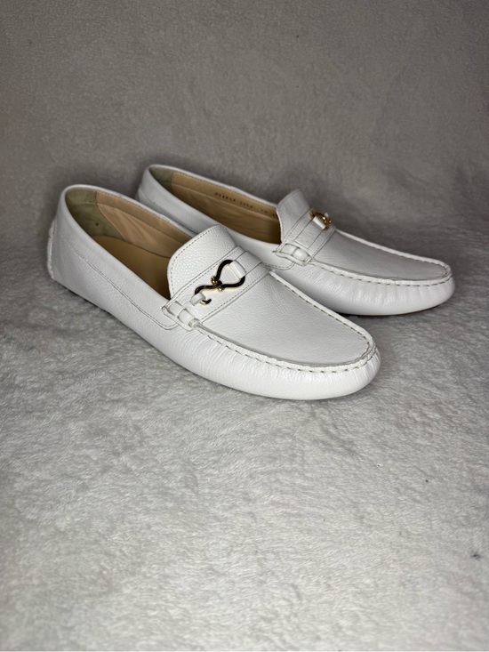 Cole Haan Shoes - Cole Haan Nike Air White Leather Driving Loafers Size 10B